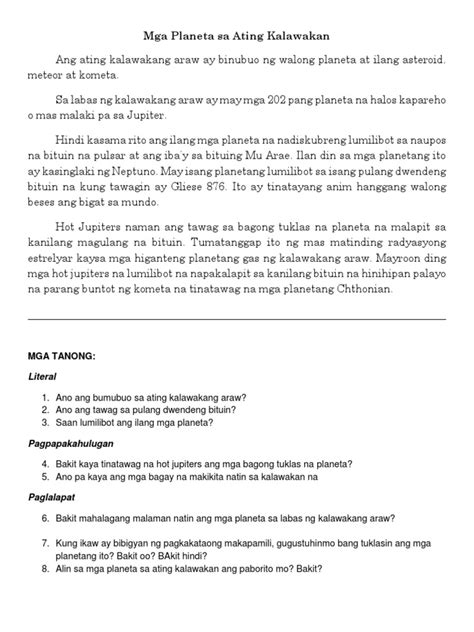 phil iri materials for grade 7 english